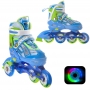 Alpha Carice Раздвижные роликовые коньки Yuppie Blue LED подсветка колес